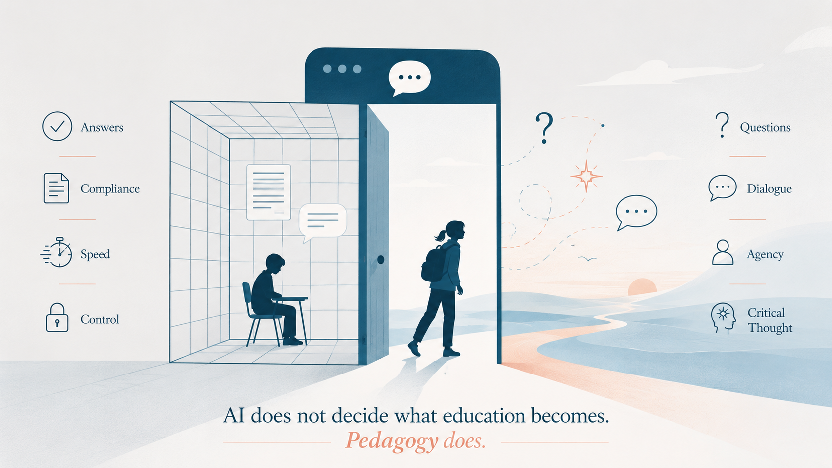 AI as a doorway between compliance and dialogue in education